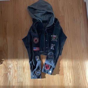 Kendall and Kylie Hooded Jean Jacket